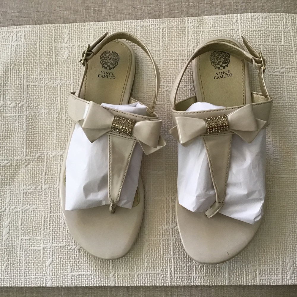 Vince Camuto Nanette rhinestone bow dress sandals